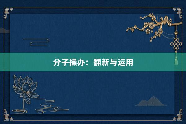 分子操办：翻新与运用
